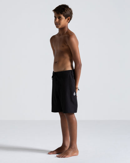 Boardshort Volcom Lido Solid Juvenil Preto