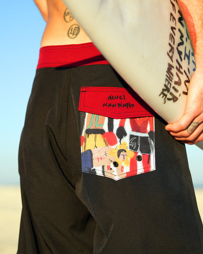 Boardshort Volcom FA x Alucinandinho The Star Won Preto