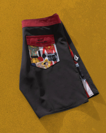 Boardshort Volcom FA x Alucinandinho The Star Won Preto