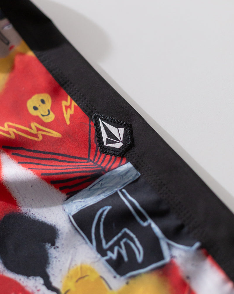 Boardshort Volcom FA x Alucinandinho The Star Won Preto