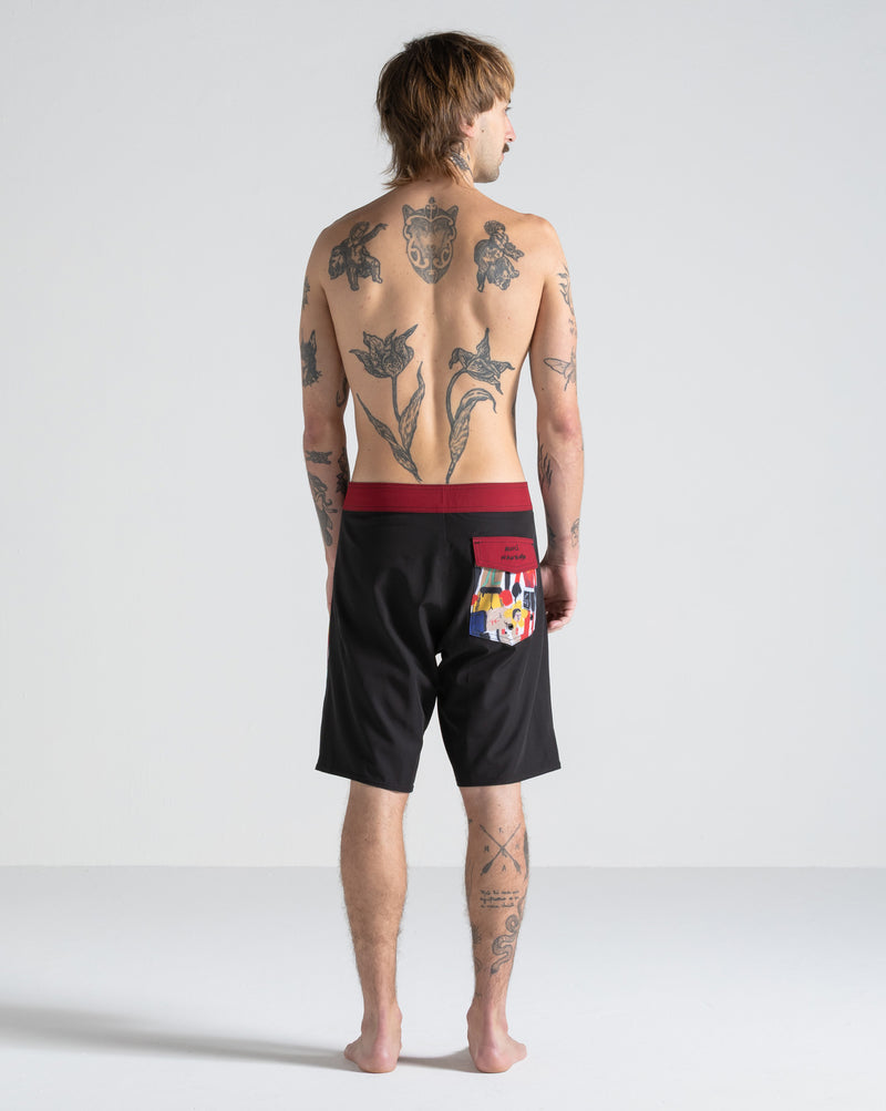Boardshort Volcom FA x Alucinandinho The Star Won Preto