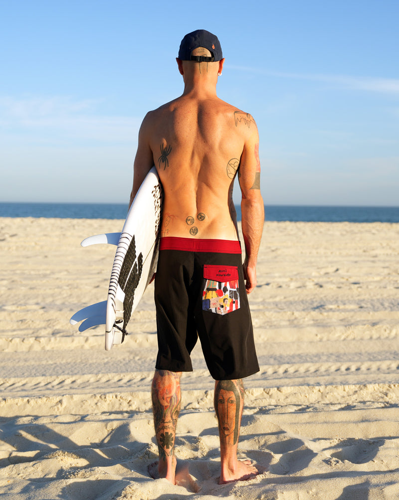 Boardshort Volcom FA x Alucinandinho The Star Won Preto