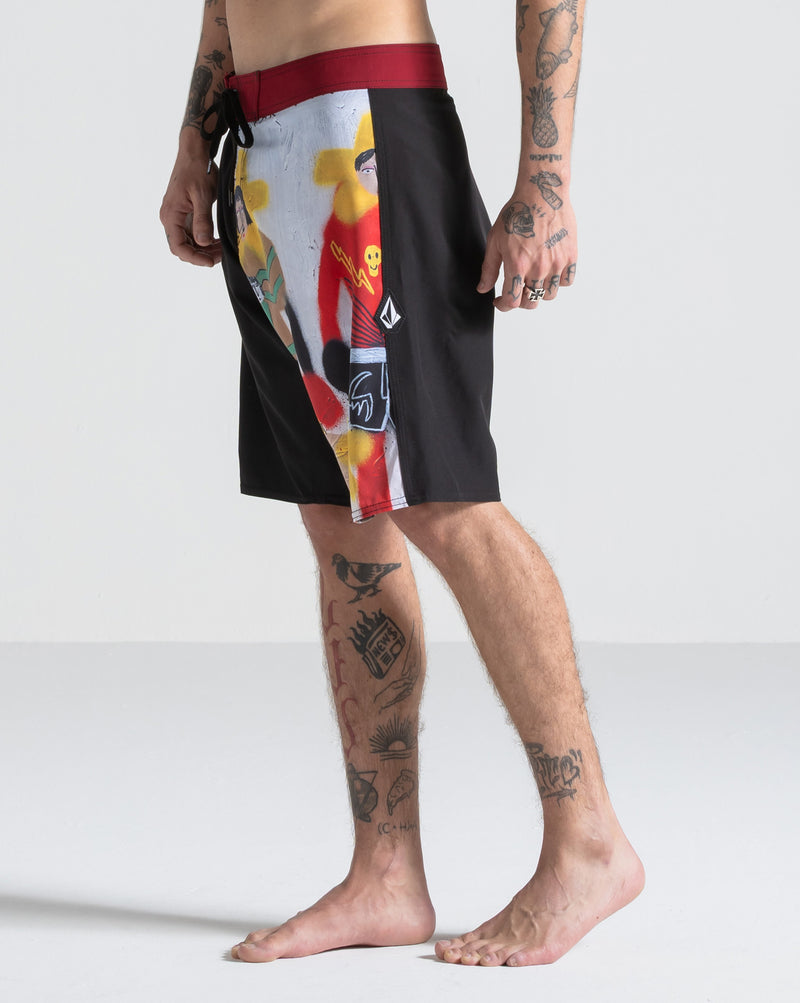 Boardshort Volcom FA x Alucinandinho The Star Won Preto