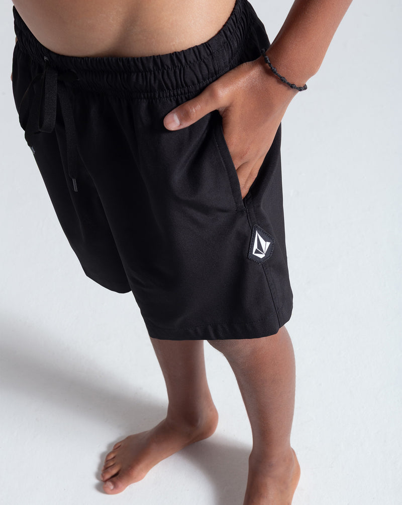 Shorts Volcom Solid Stone Juvenil Preto