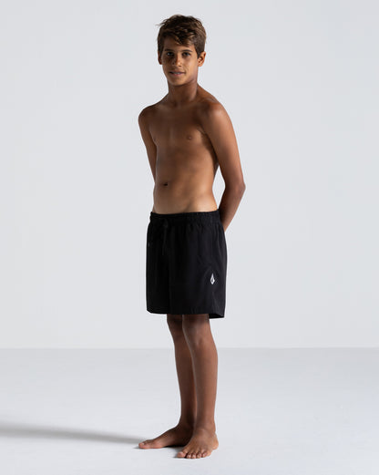 Shorts Volcom Solid Stone Juvenil Preto