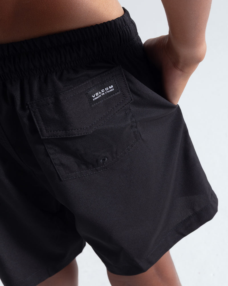 Shorts Volcom Solid Stone Juvenil Preto