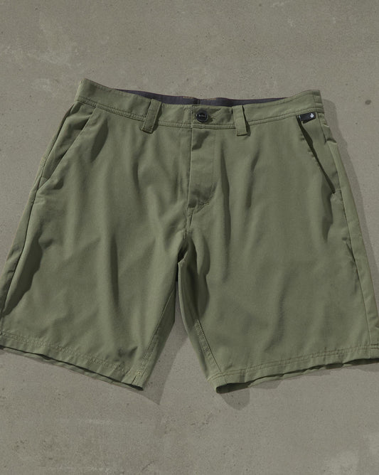 Bermuda Híbrida Volcom Cross Shred Squadron Green