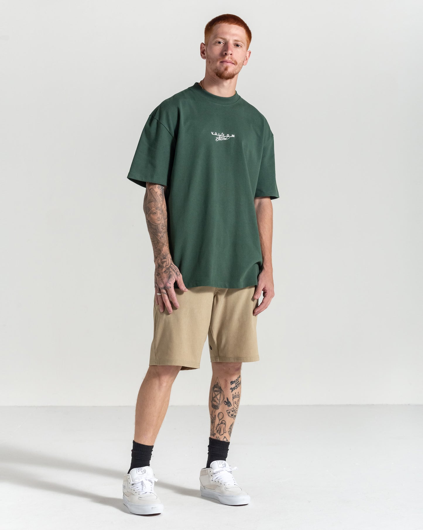 Bermuda Híbrida Volcom Cross Shred Dark Khaki