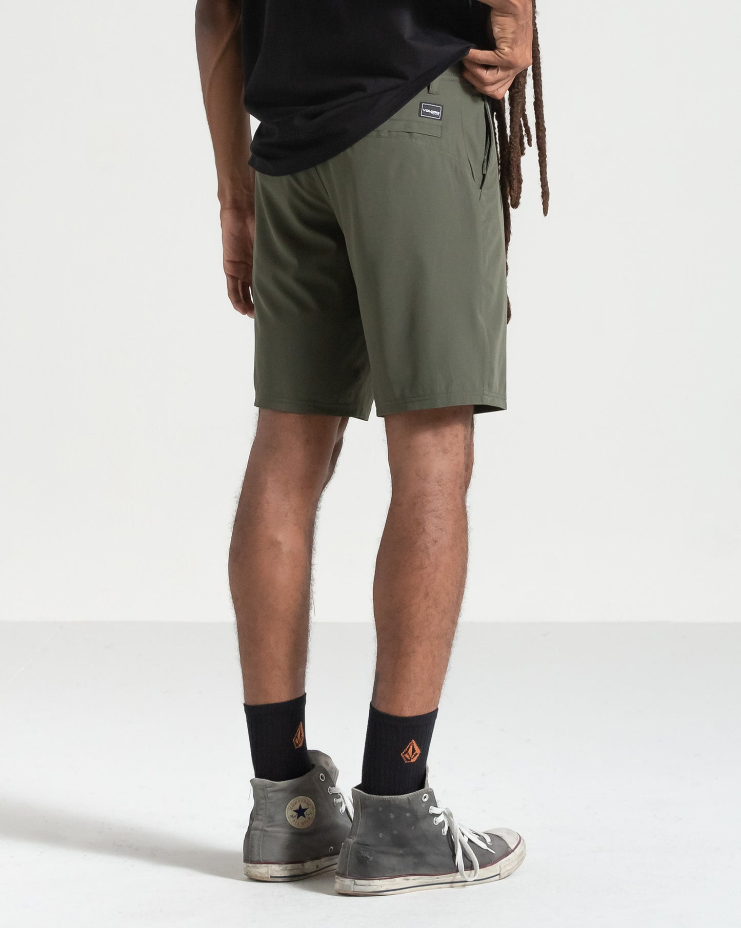 Bermuda Híbrida Volcom Cross Shred Squadron Green