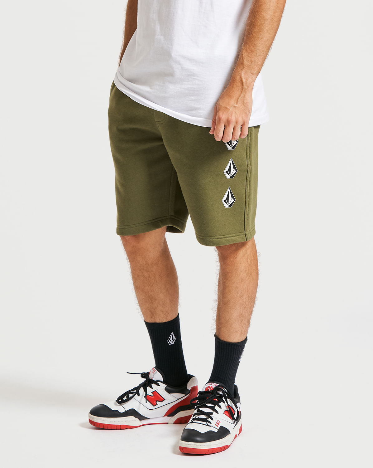 Bermuda Moletom Volcom Iconic Stone Militar