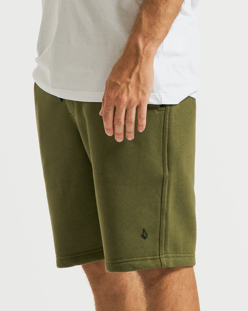 Bermuda Moletom Volcom Single Stone Militar