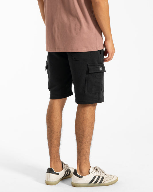 Bermuda Moletom Volcom Comf Cargo Preta