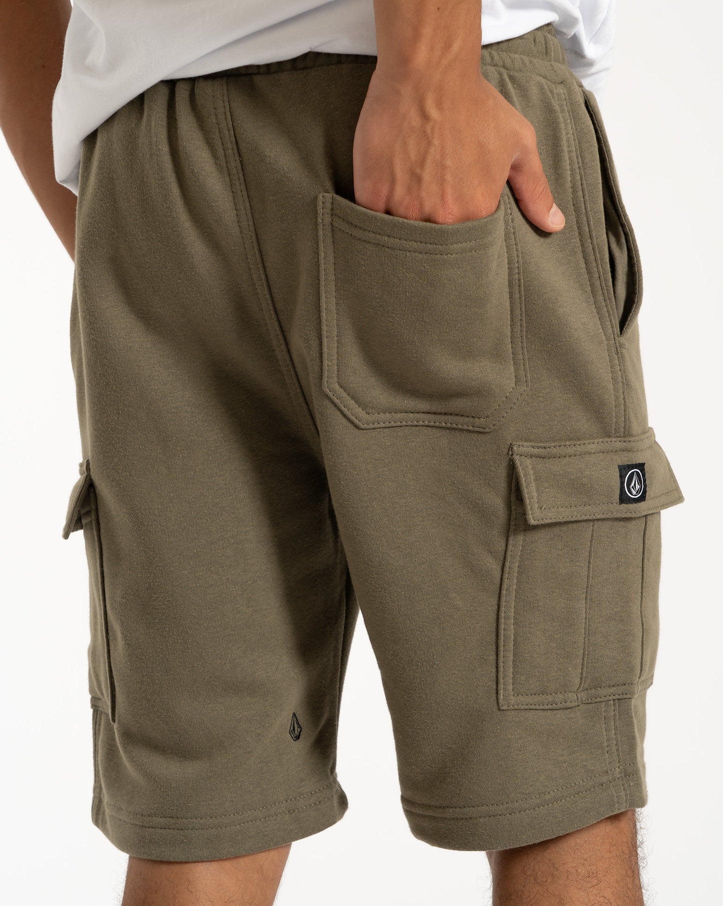 Bermuda Moletom Volcom Comf Cargo Militar