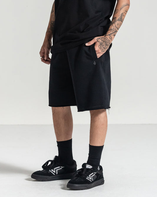 Bermuda Moletom Volcom Single Stone Preta