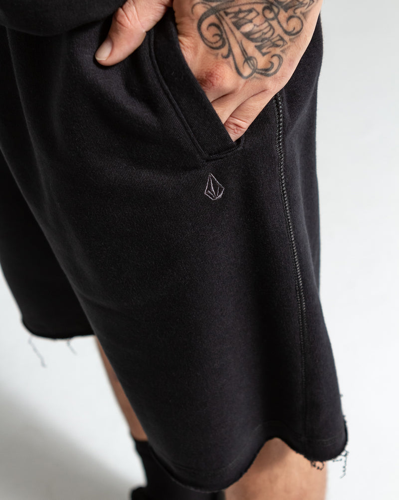 Bermuda Moletom Volcom Single Stone Preta