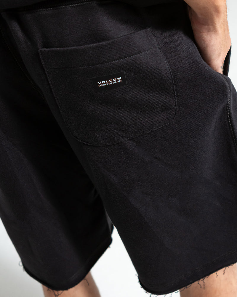 Bermuda Moletom Volcom Single Stone Preta