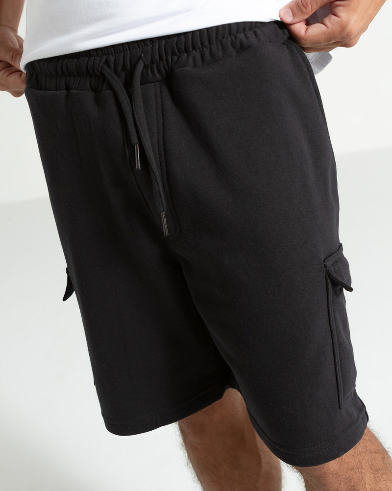 Bermuda Moletom Volcom Comf Cargo Preta