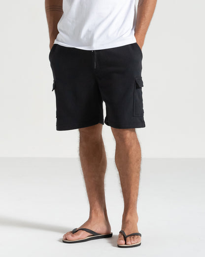 Bermuda Moletom Volcom Comf Cargo Preta