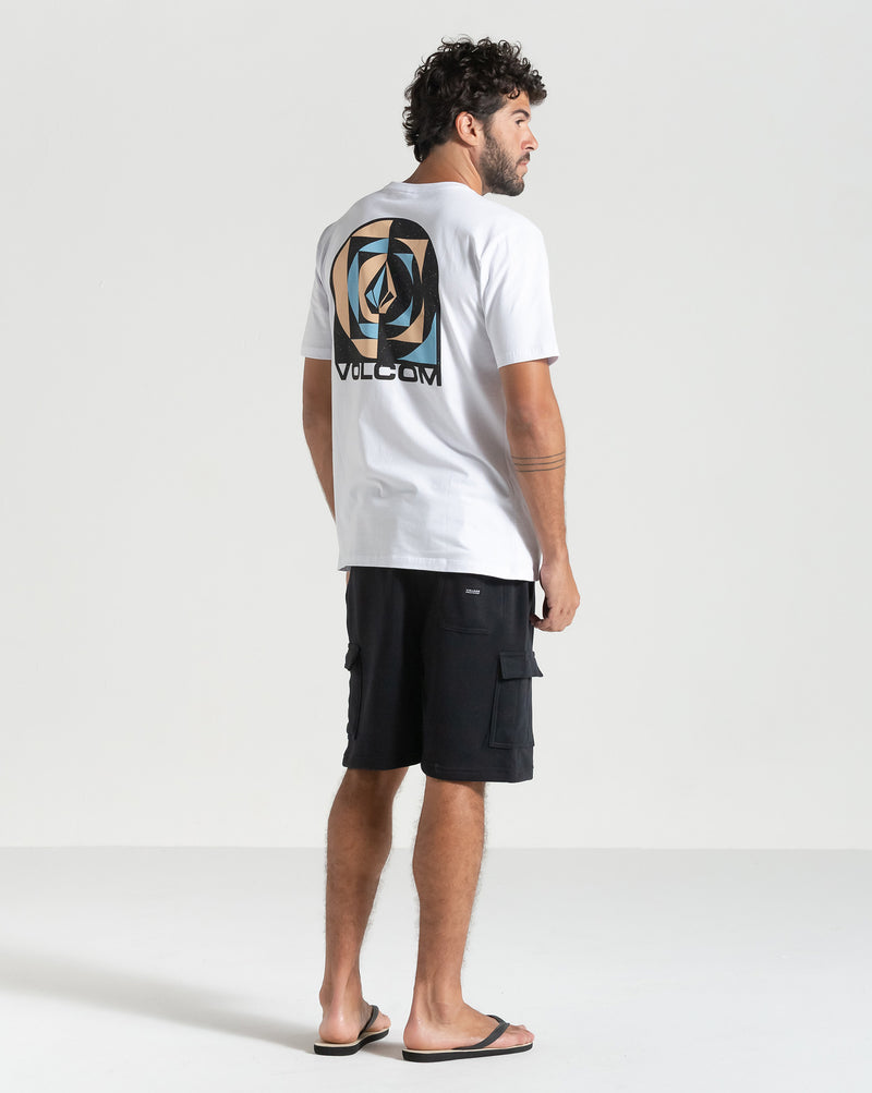 Bermuda Moletom Volcom Comf Cargo Preta