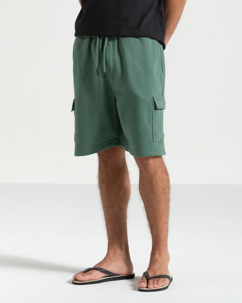 Bermuda Moletom Volcom Comf Cargo Verde
