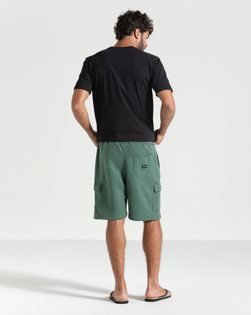 Bermuda Moletom Volcom Comf Cargo Verde