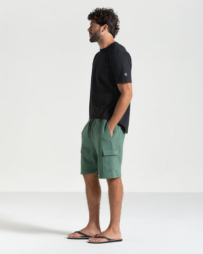 Bermuda Moletom Volcom Comf Cargo Verde