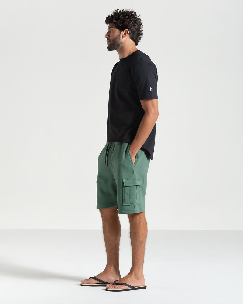 Bermuda Moletom Volcom Comf Cargo Verde