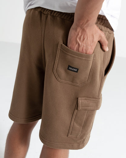 Bermuda Moletom Volcom Comf Cargo Marrom