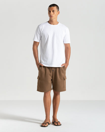 Bermuda Moletom Volcom Comf Cargo Marrom