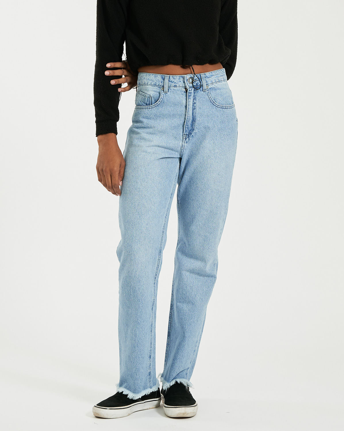 Calça Volcom Stoned High Rise Jeans Blue