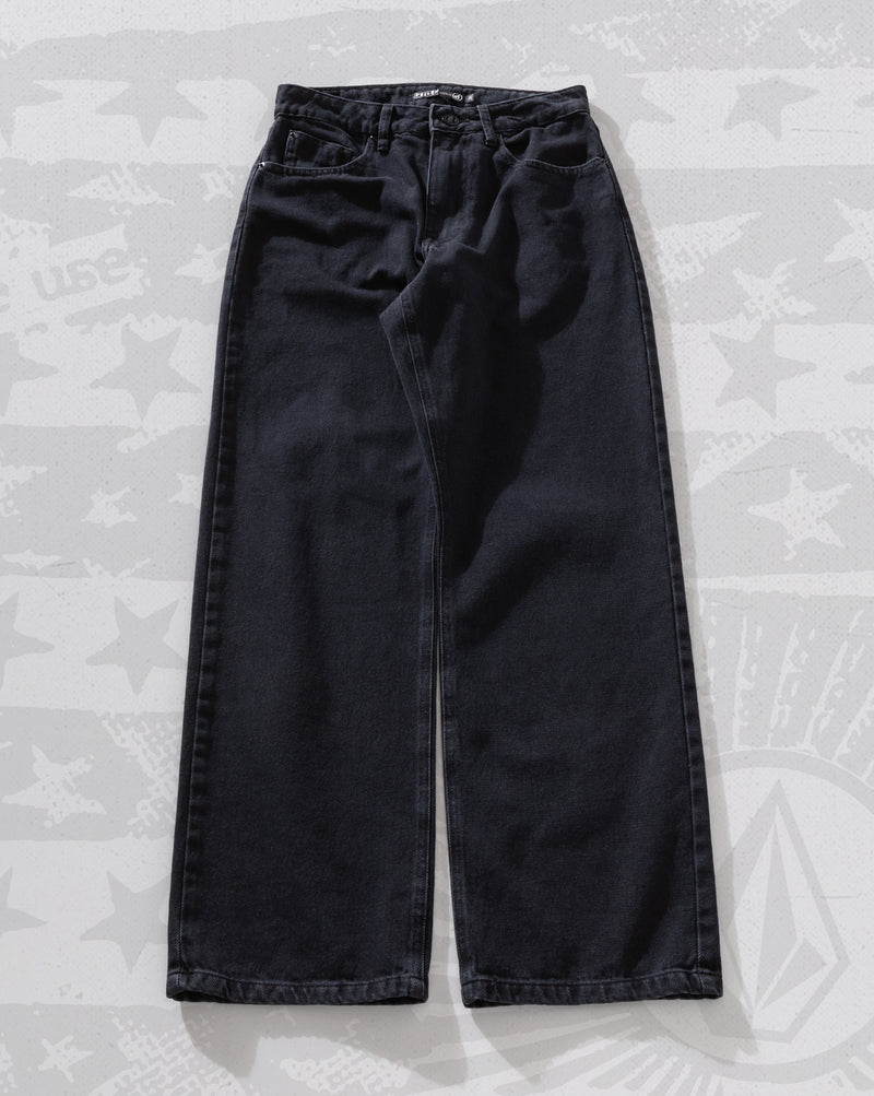 Calça Volcom Stone BF Lowrise Preta