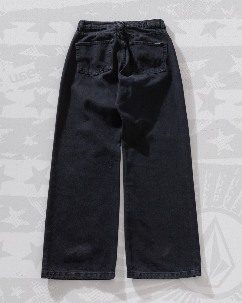 Calça Volcom Stone BF Lowrise Preta