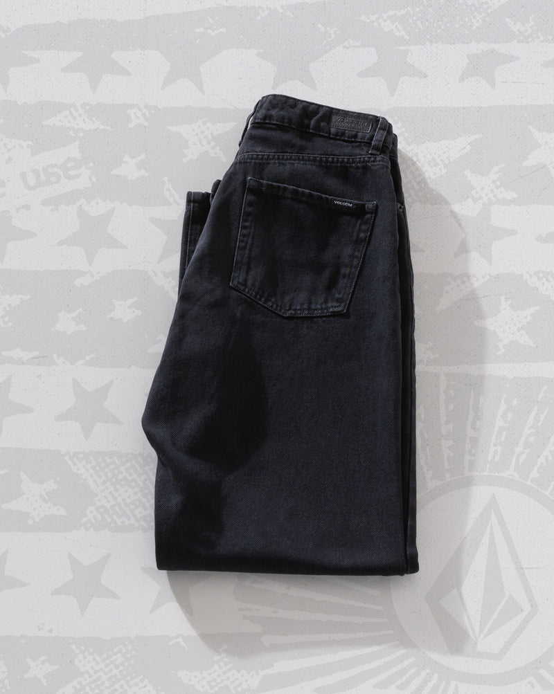 Calça Volcom Stone BF Lowrise Preta