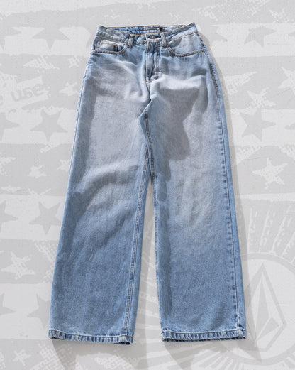 Calça Volcom Stoned High Rise Azul
