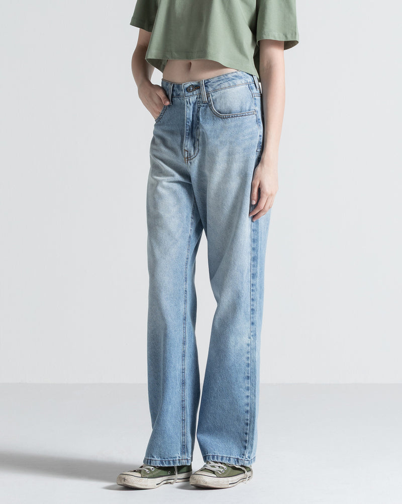 Calça Volcom Stoned High Rise Azul