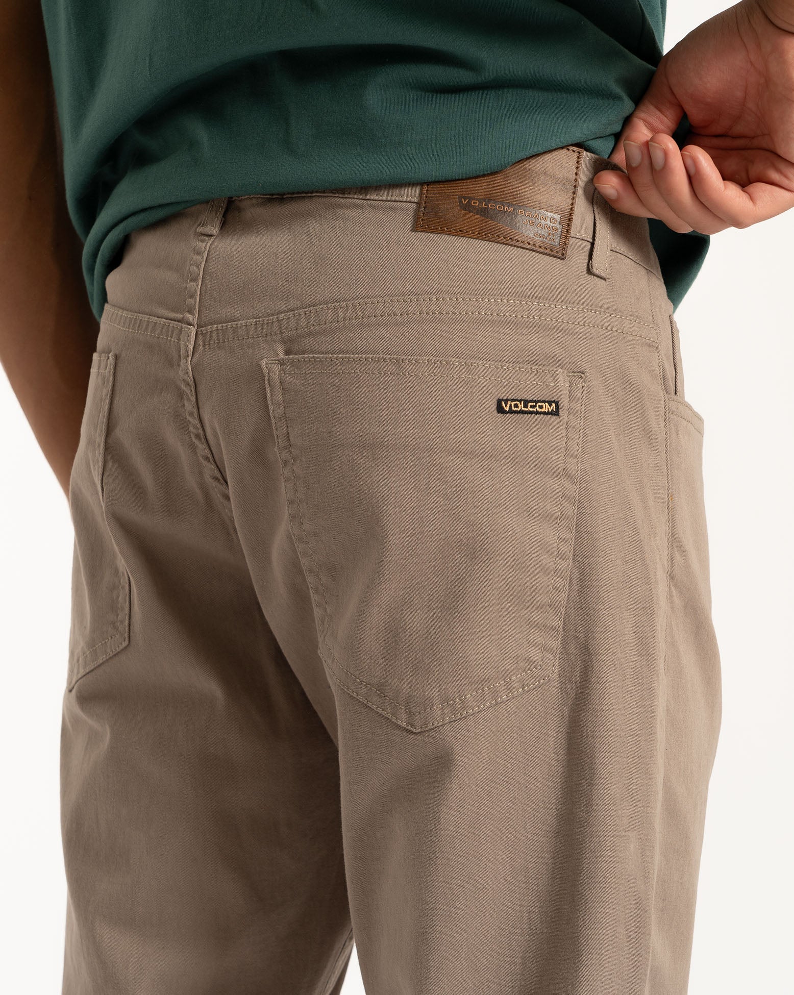 Calça Jeans Volcom Vorta Khaki Volcom Brasil Loja Oficial