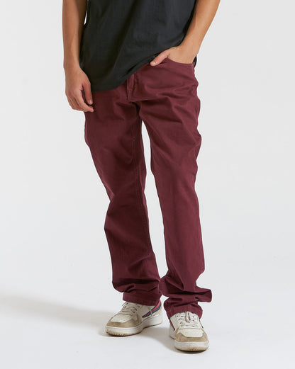 Calça Jeans Volcom Solid Colors Vorta Vinho