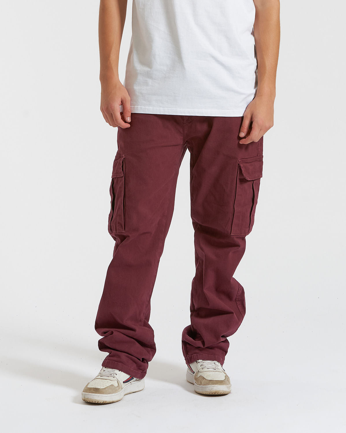 Calça Volcom Stranger Cargo Sarja Vinho