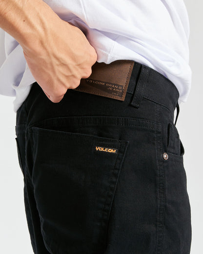 Calça Jeans Volcom Solid Vorta Preta