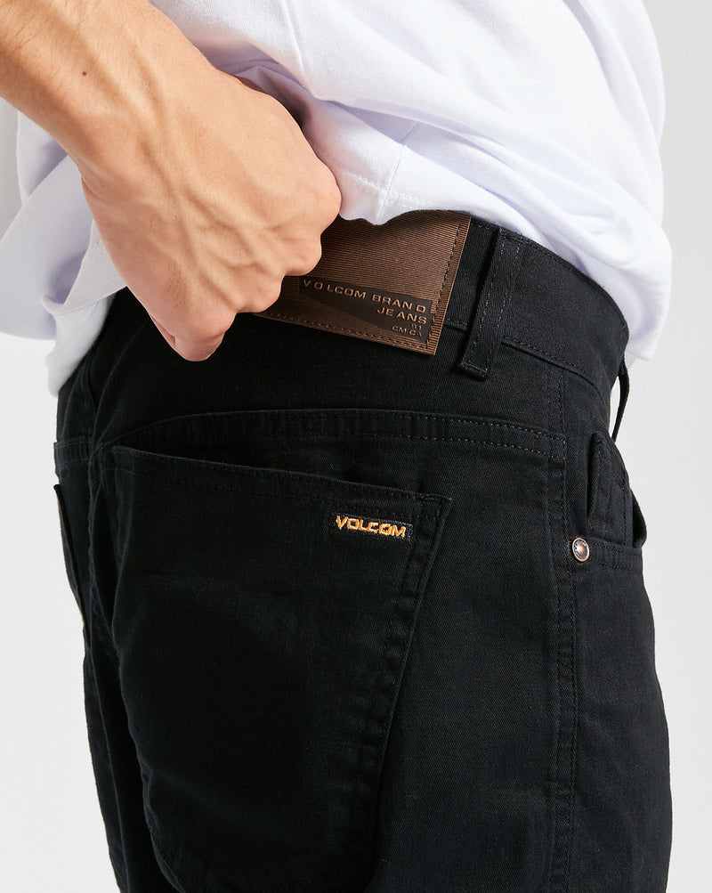 Calça Jeans Volcom Solid Vorta Preta