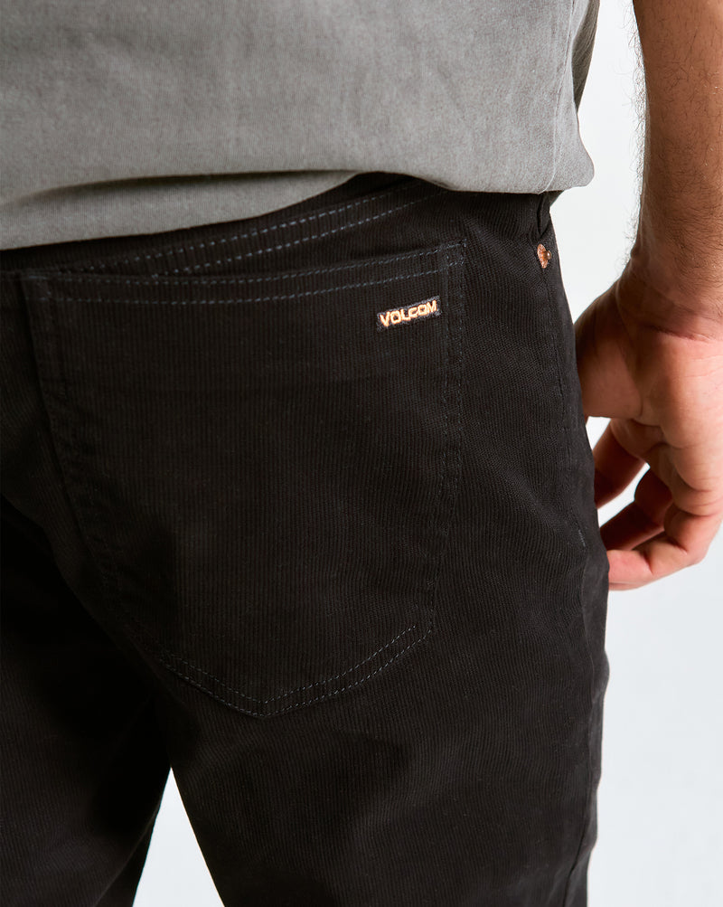 Calça Jeans Volcom Solid Cord Vorta Preta