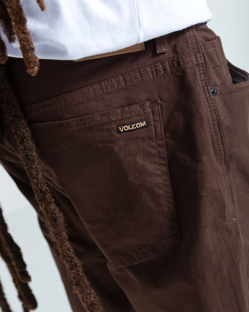 Calça Sarja Volcom Solid Colors Vorta Marrom