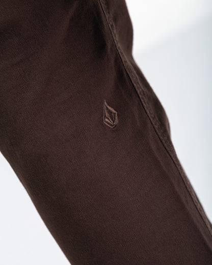Calça Sarja Volcom Solid Colors Vorta Marrom
