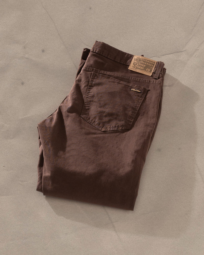 Calça Sarja Volcom Solid Colors Vorta Marrom