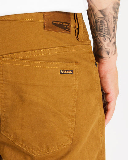 Calça Sarja Volcom Slim Fit Chocolate Vorta Denim