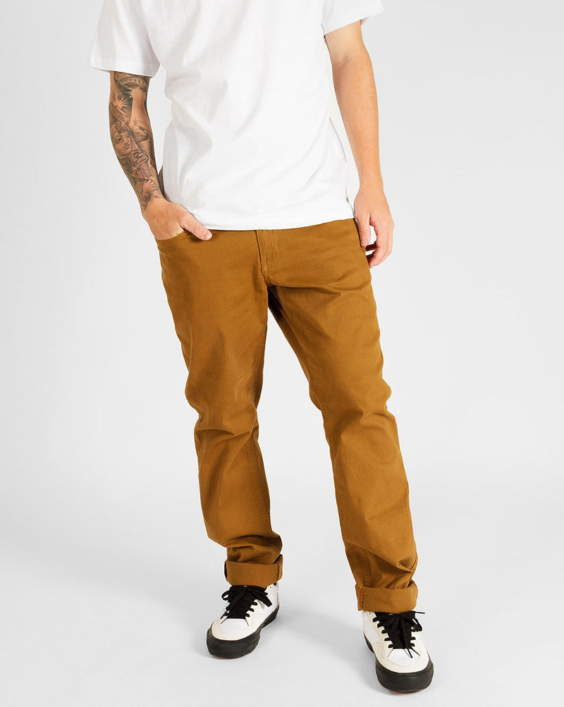 Calça Sarja Volcom Slim Fit Chocolate Vorta Denim