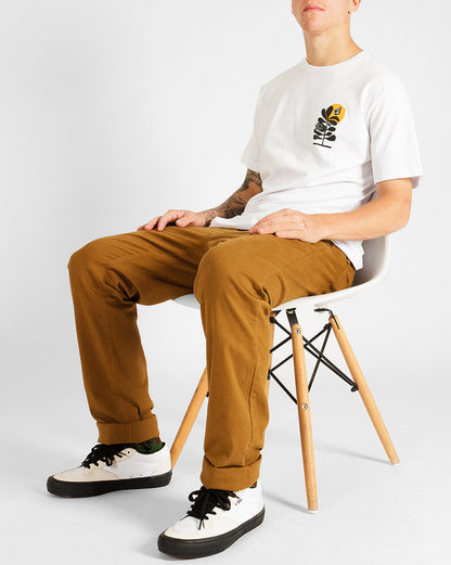 Calça Sarja Volcom Slim Fit Chocolate Vorta Denim