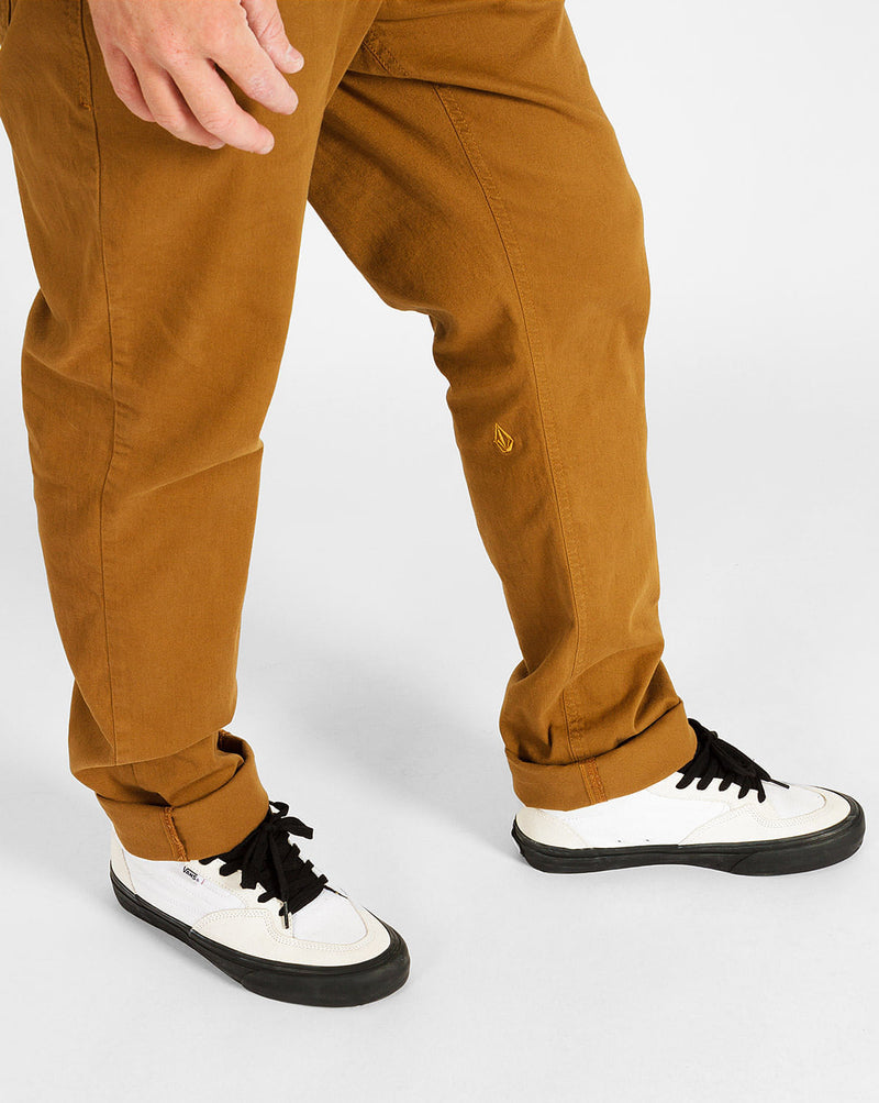 Calça Sarja Volcom Slim Fit Chocolate Vorta Denim