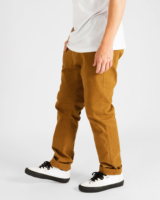 Calça Sarja Volcom Slim Fit Chocolate Vorta Denim