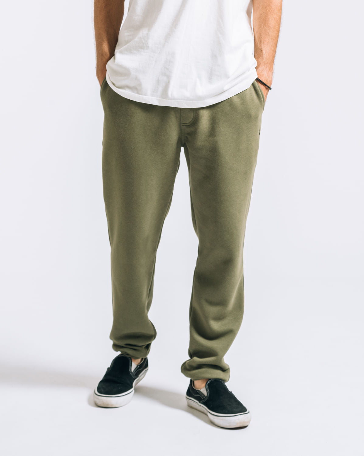 Calça Moletom Volcom Single Stone Militar